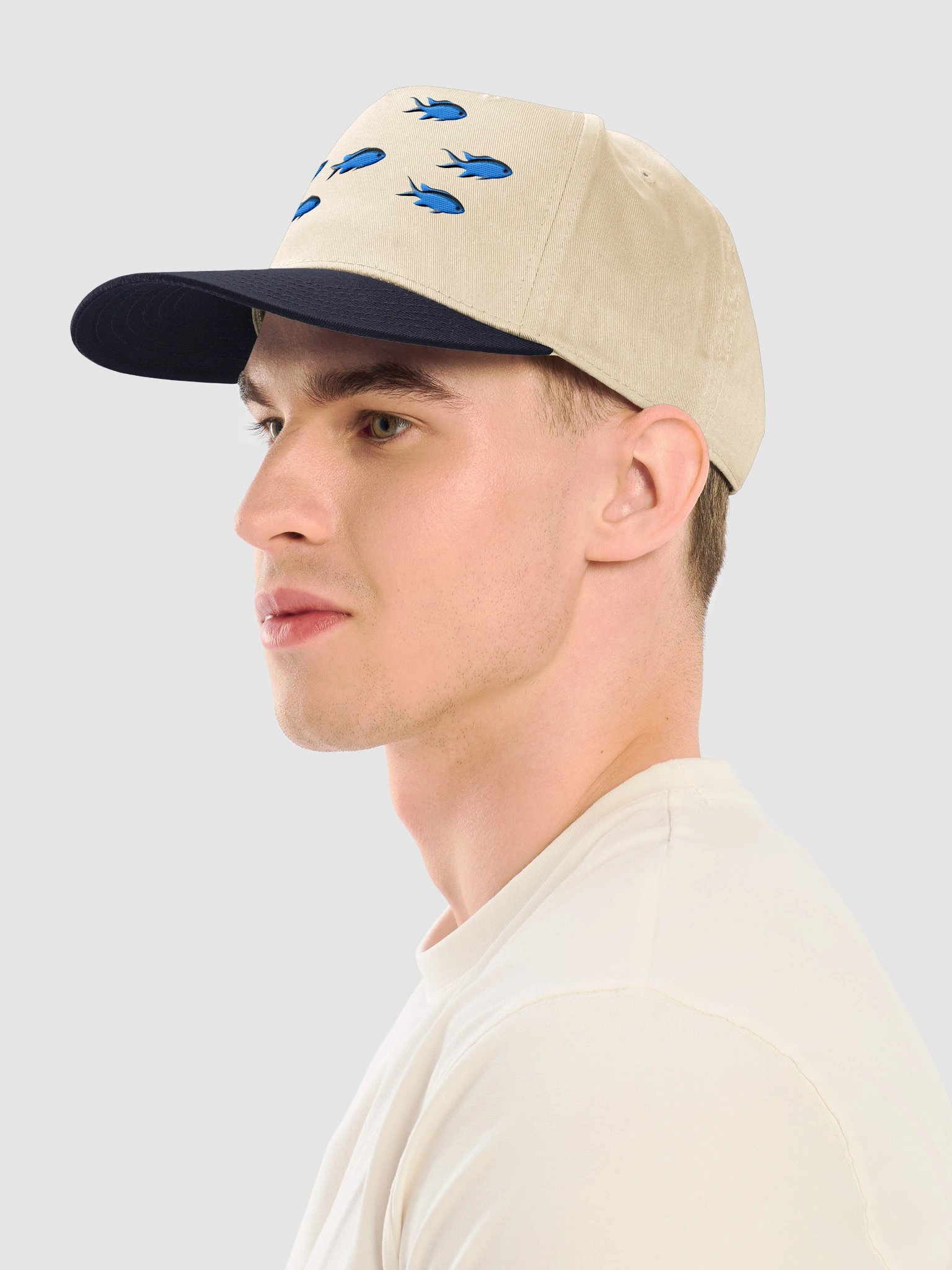 A School of Blue Chromis Embroidered Baseball Cap | Reef Fish Hat for Saltwater Aquarium Lovers product image (11)