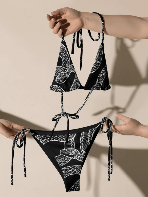 Serpentine String Bikini in White product image (7)