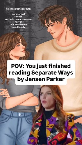 📖 Separate Ways coming October 16, 2026 

• Paranormal 
• Second Chance
• Romantic Suspense
• Horror
• Small Town in the 80s
...