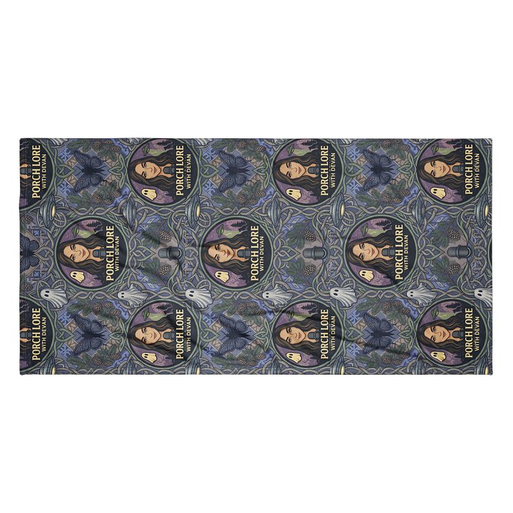 PORCH LORE DEVAN PERIWINKLE MOTH BEACH TOWEL product image (2)