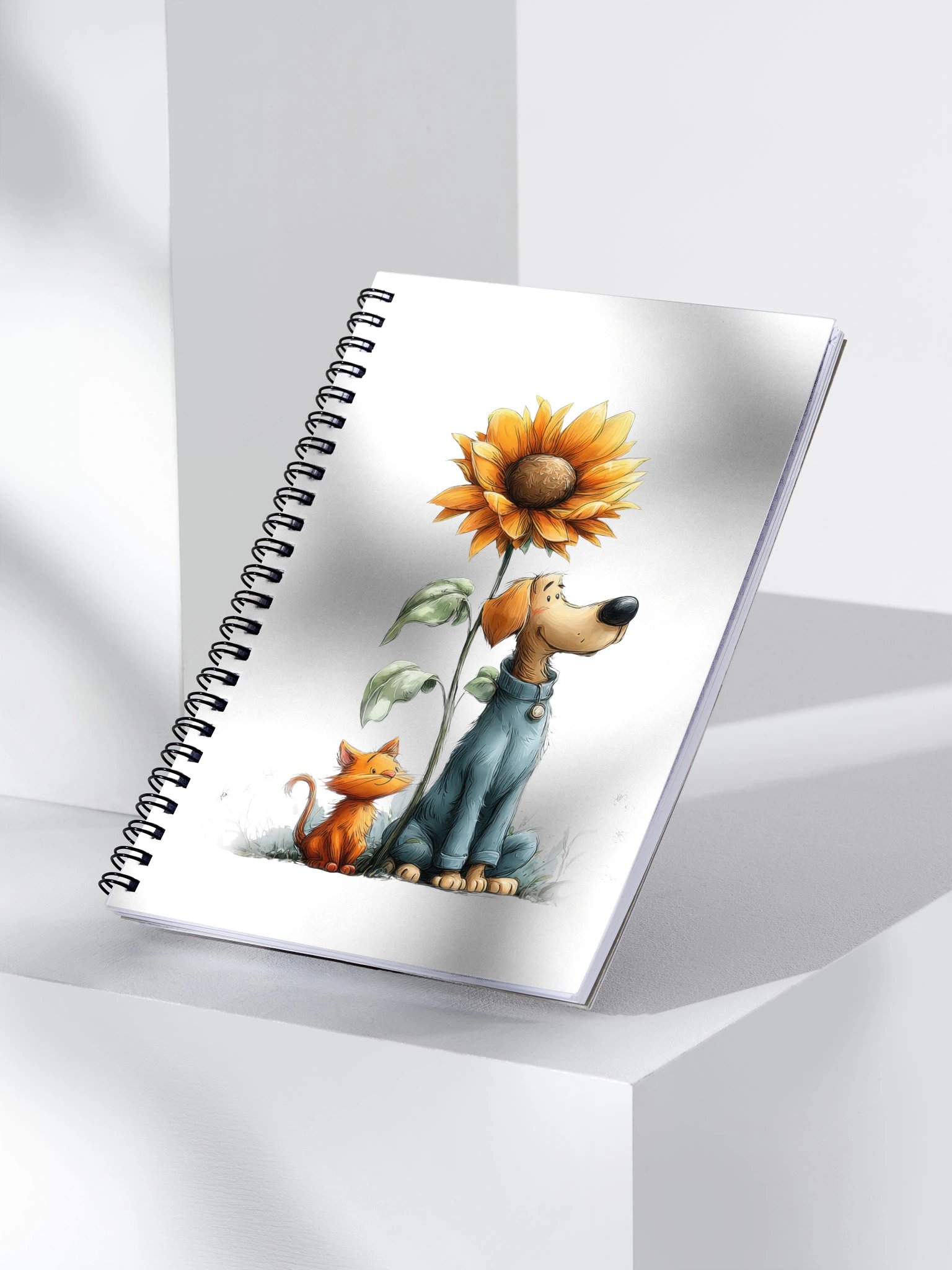 Sunflower Dog and Cat Spiral Journal product image (3)