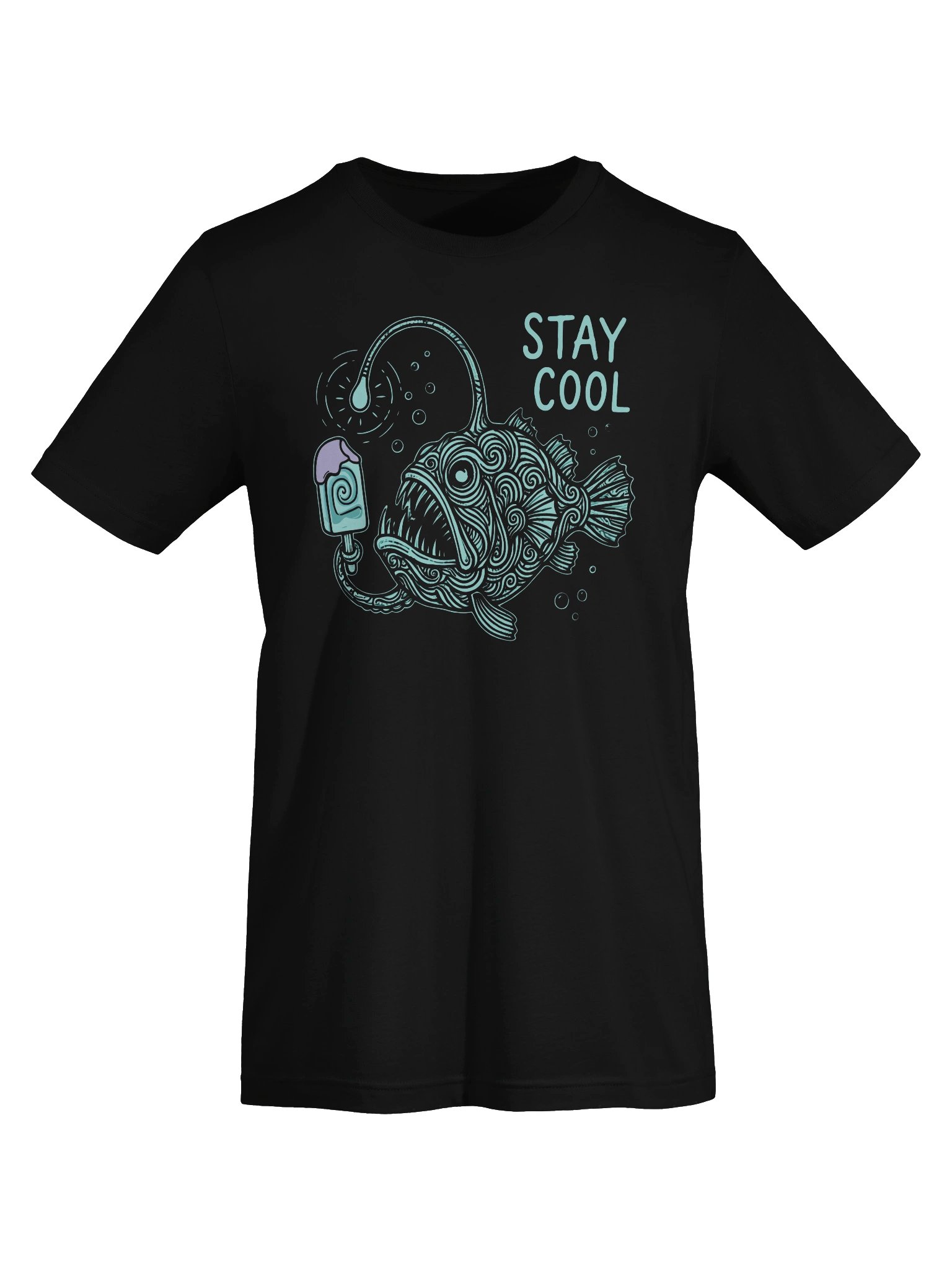 Stay Cool Anglerfish T-Shirt | Funny Deep Sea Graphic Tee product image (5)