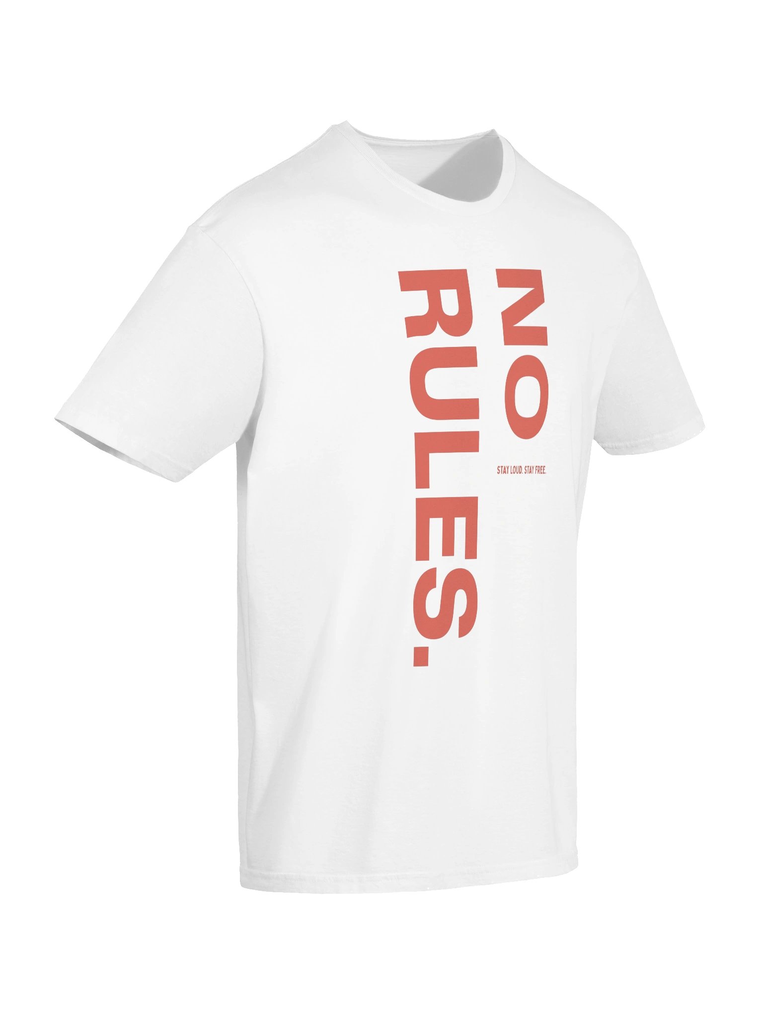 NO RULES Minimalist Graphic T-Shirt – WHITE product image (6)