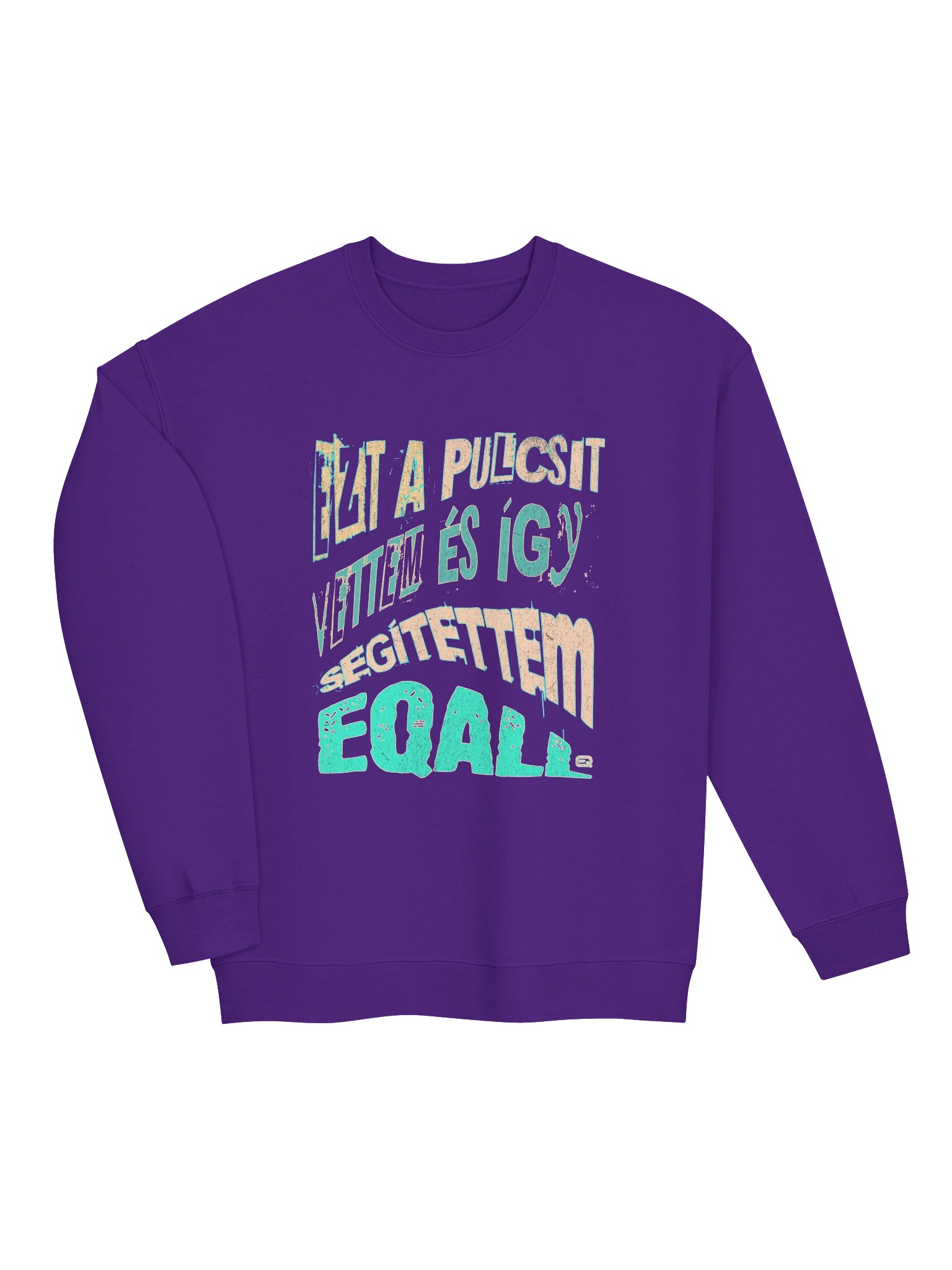 Ez a pulcsit vettem és így segítettem! Unisex Gildan Pulover_EQALL.hu® Essentials_Türkisz / Bézs product image (11)