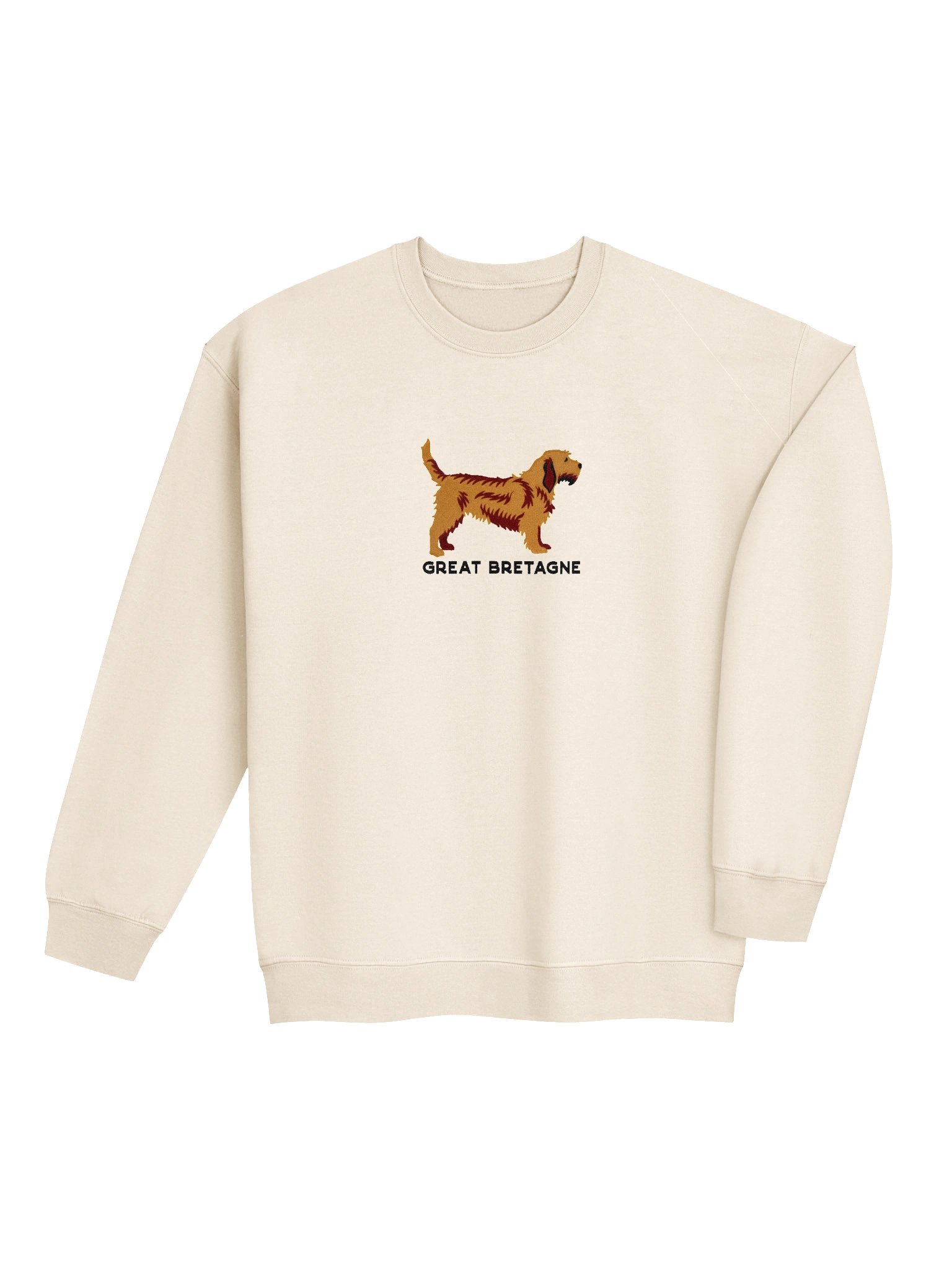 Great Bretagne Sweatshirt (Embroidered) of a Basset Fauve de Bretagne(Tan) product image (7)