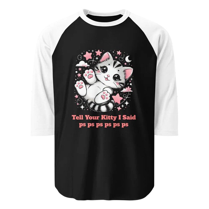 pspsps Kitty Baseball Style Tee - Dark Torso Colors product image (1)