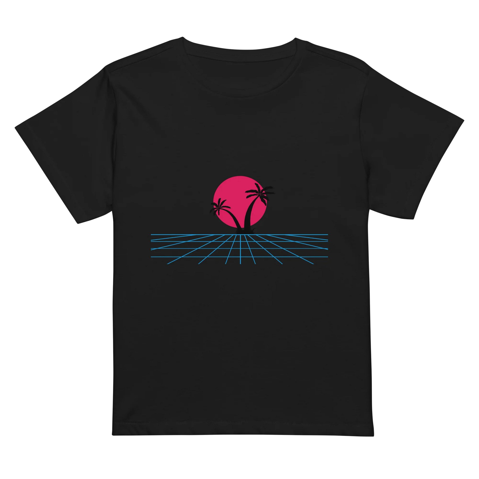 Synthwave Sunset High-Waisted Tee product image (2)