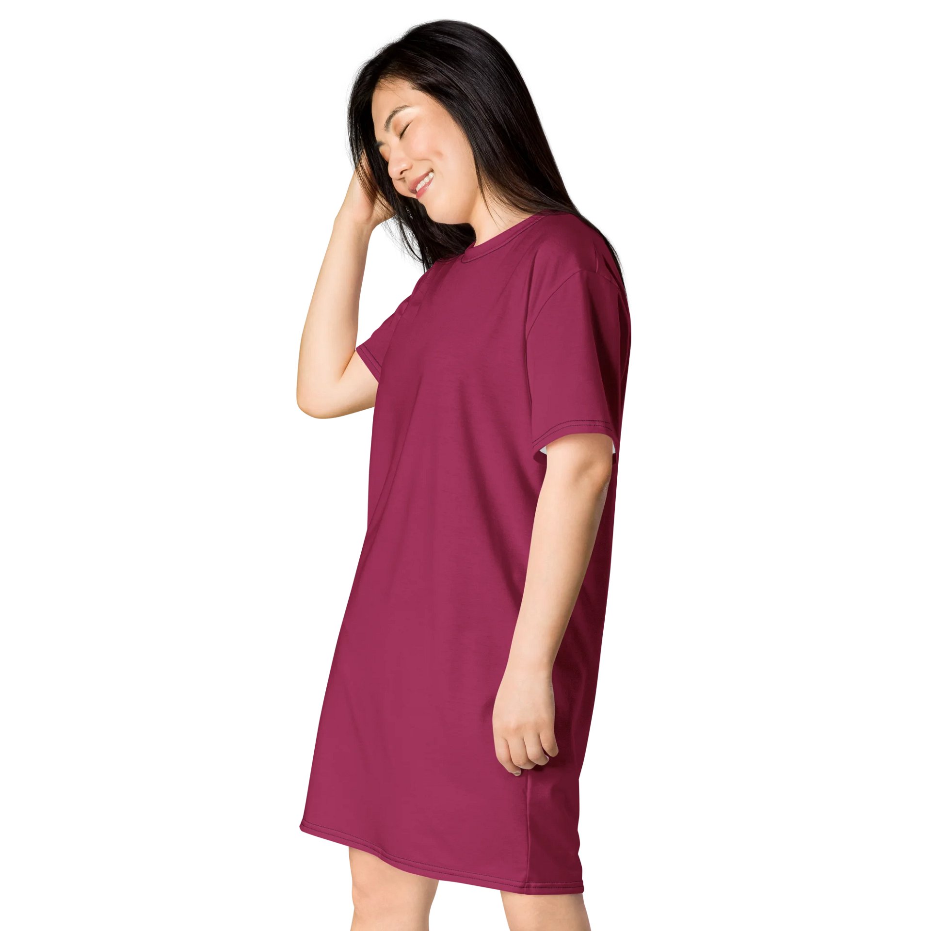 Oversized T-Shirt Dress - Bold Lipstick, Sizes 2XS-6XL product image (3)