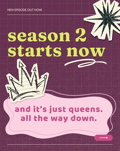 season 2 is just queens. all the way down. 👑
three guests revealed on the last slide. three we’re keeping hostage. listen now...