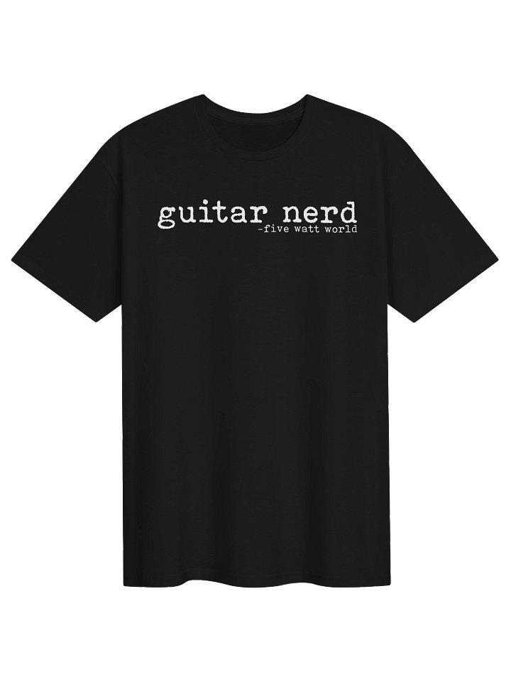 "guitar nerd" T-shirt, white text product image (2)