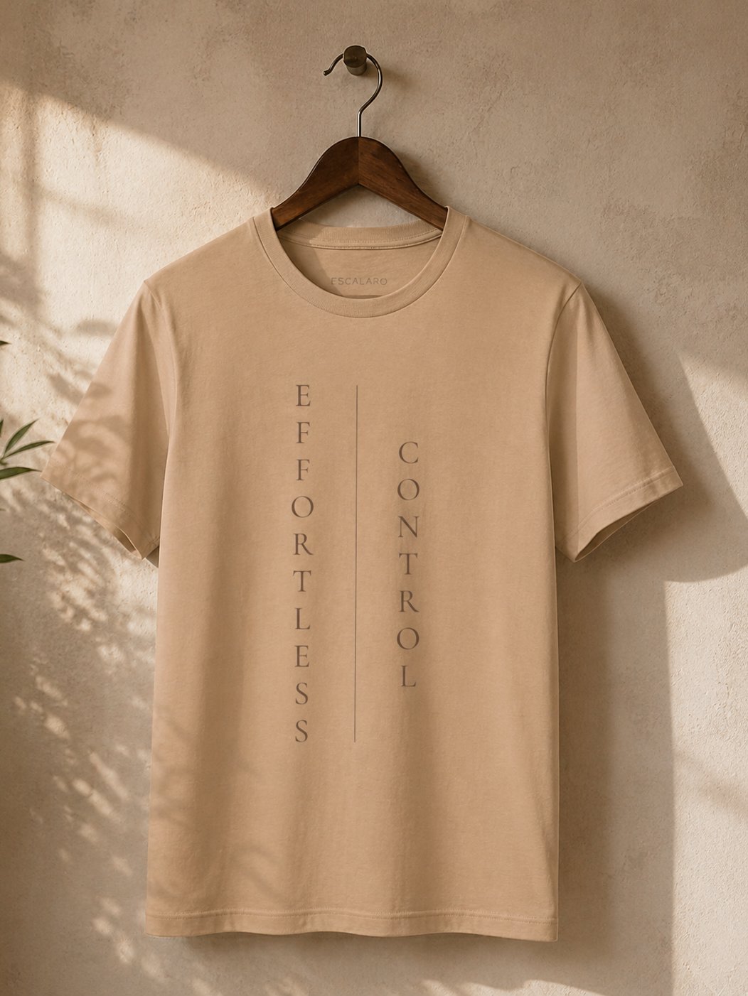 Effortless Control — Premium Minimalist T-Shirt (Ivory & Tan | Bella+Canvas) product image (1)