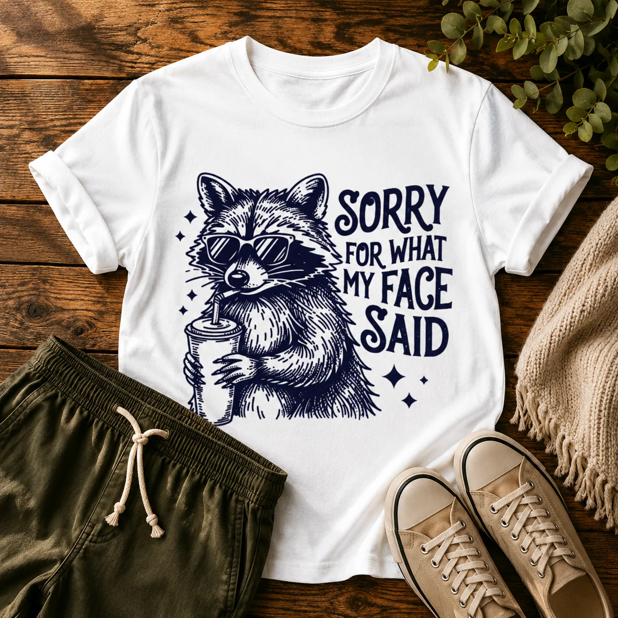 Sorry for My Face Tee product image (1)