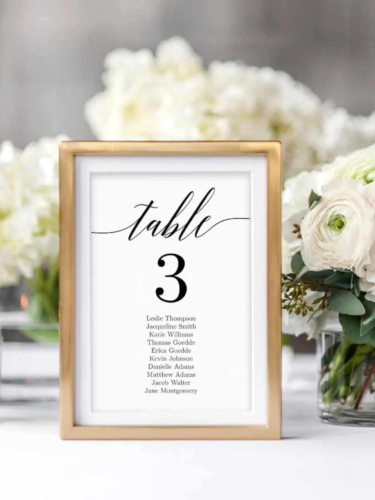 Modern Script Wedding Table Seating Cards Canva Template MSC product image (2)