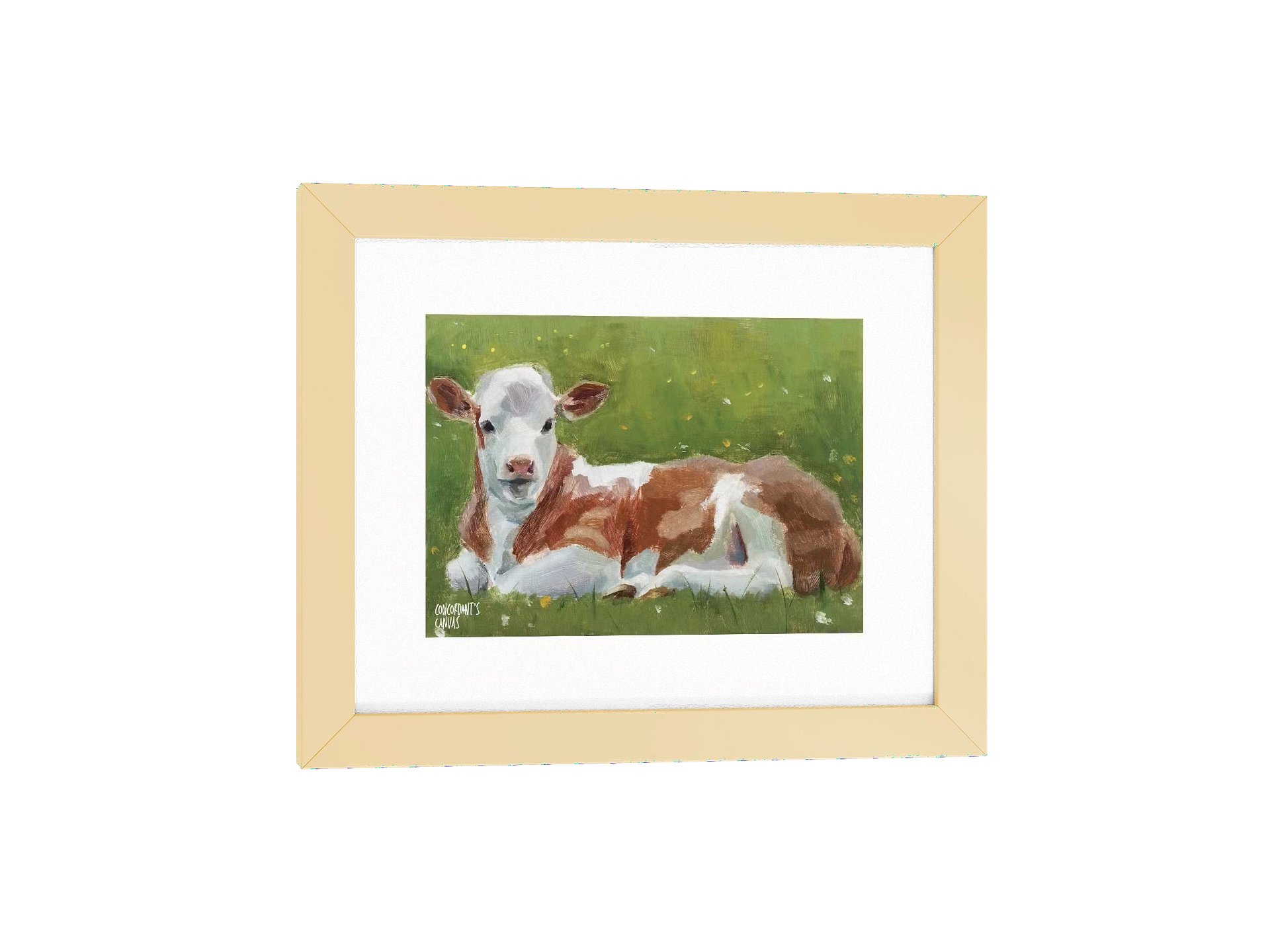 Framed Lavender the Calf - Painted Live 12/08/2025 product image (4)