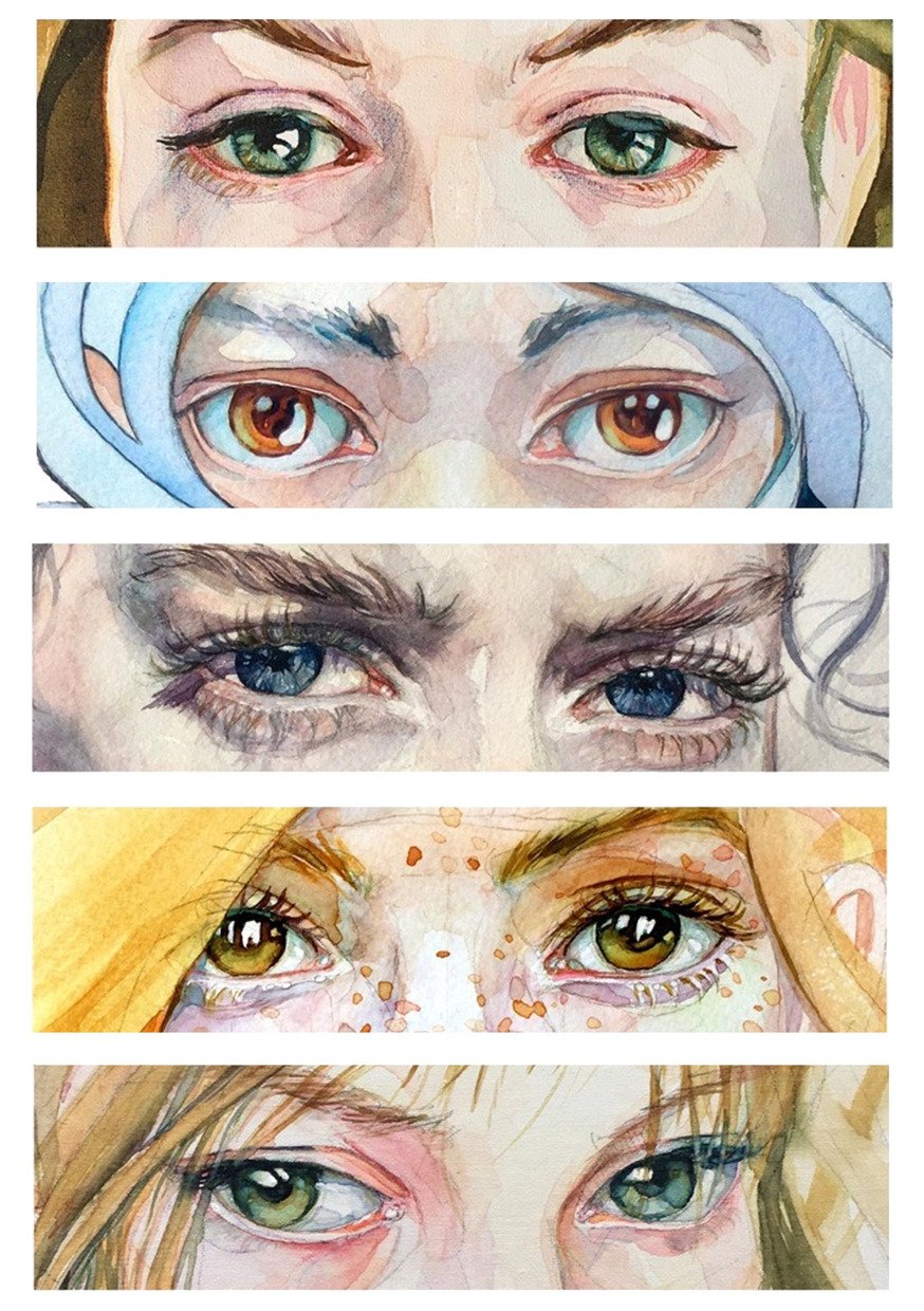 "Eyes" 4 stickerset A5 product image (4)