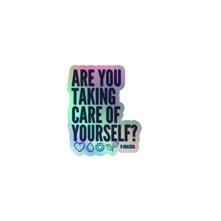 Neon Self-Care Holo Sticker product image (1)