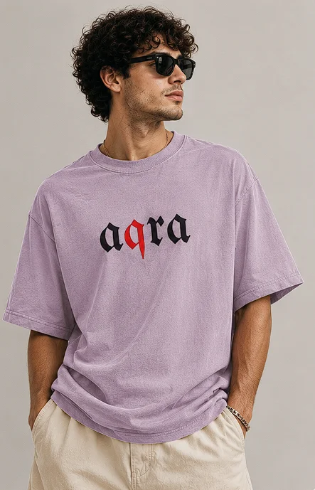 AQRA Black Abstract Symbol Heavyweight Tee product image (1)