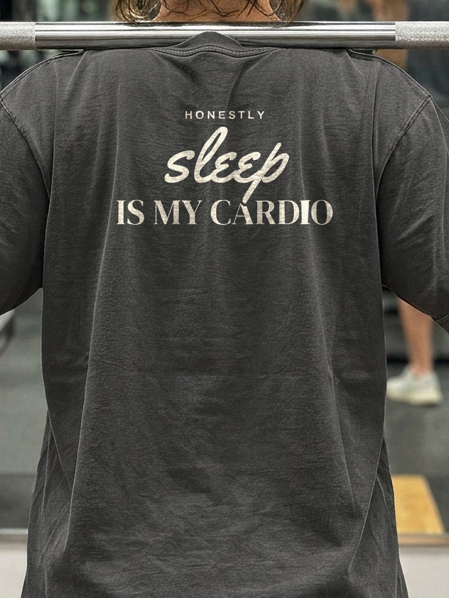 Sleep Is My Cardio Oversized Gym Tee | Pump Cover product image (4)