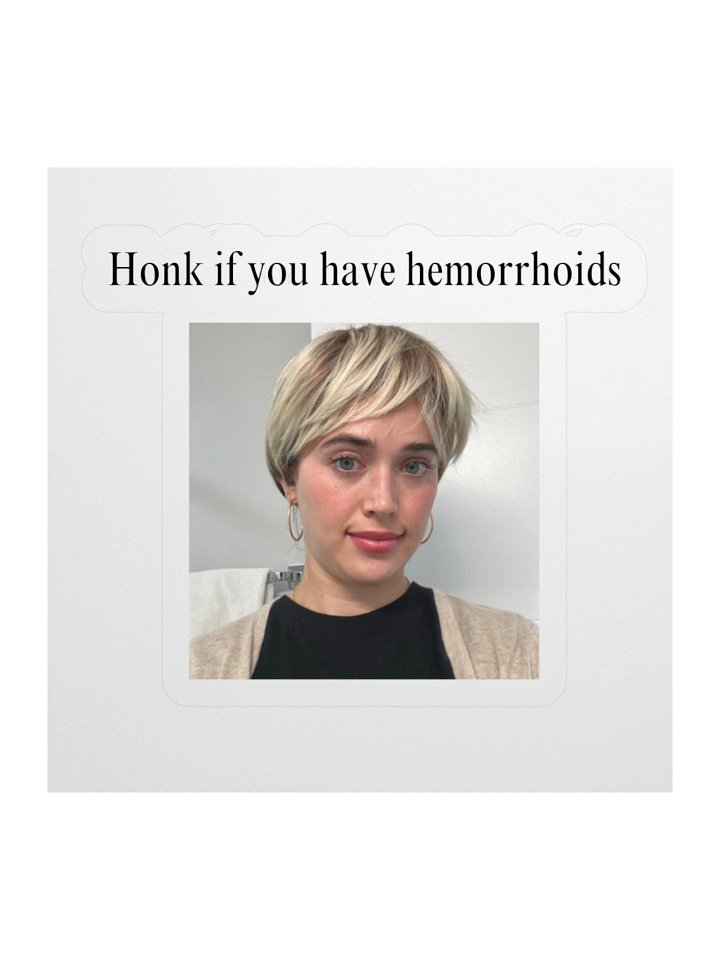 Honk if you have hemorrhoids sticker product image (2)