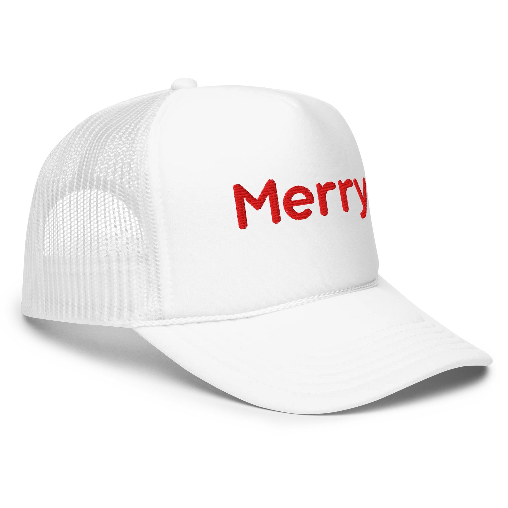 Merry Trucker Hat - 3D Puff Embroidery product image (3)