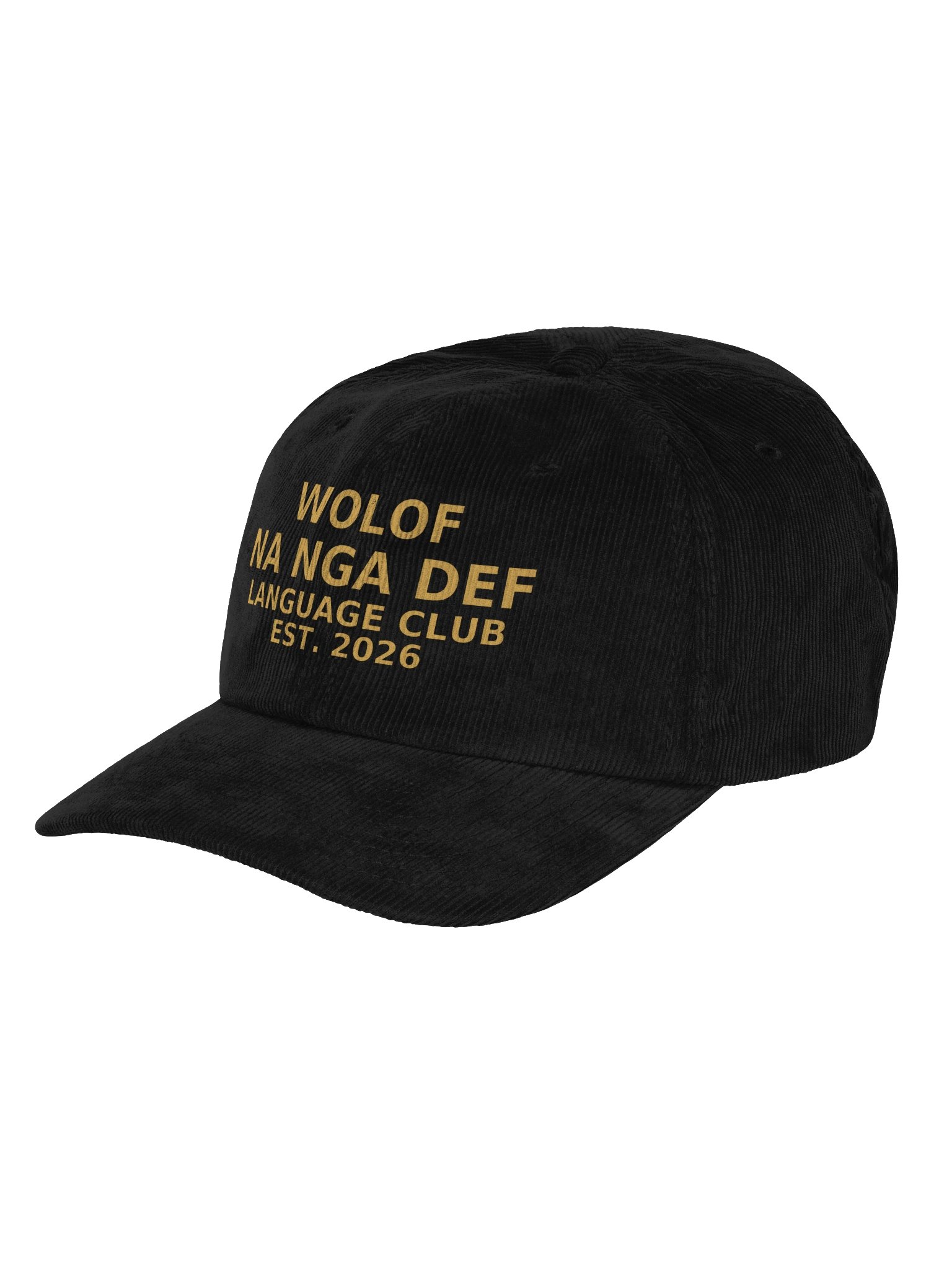 Ubuntu Talks Language Club — NA NGA DEF | Wolof Corduroy Cap (Printed) product image (7)