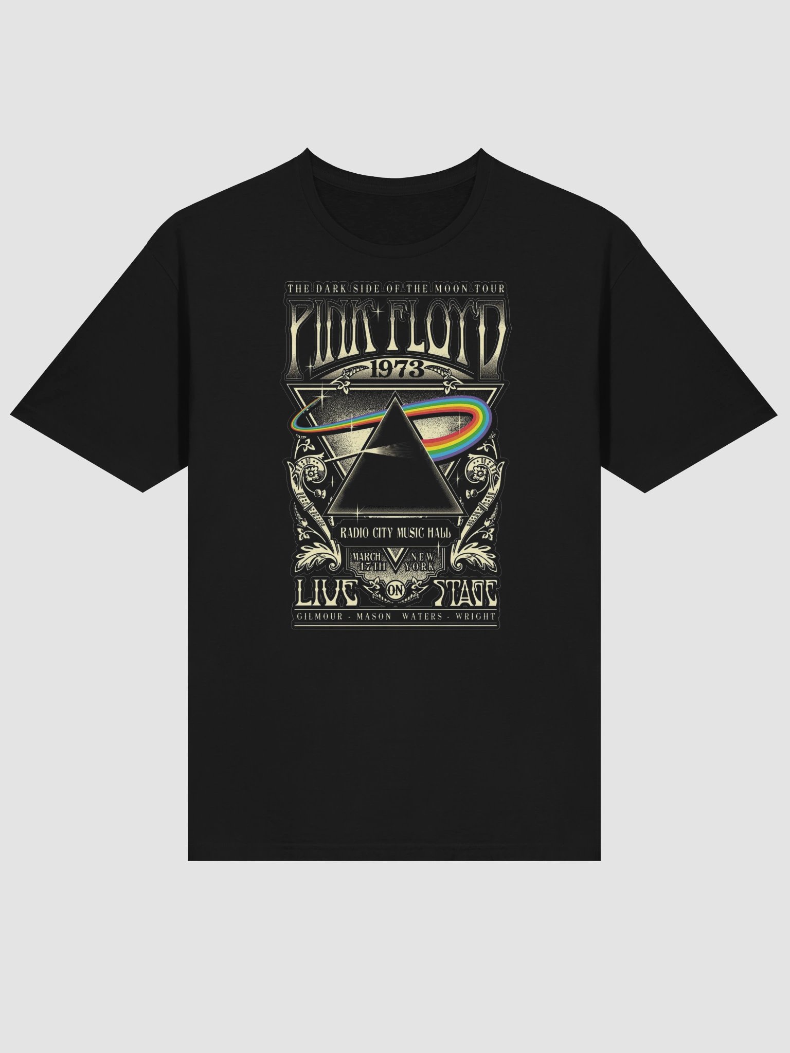 Pink Floyd 1973 Dark Side of the Moon Tour T-Shirt | Psychedelic Rock Live on Stage Graphic Tee product image (2)