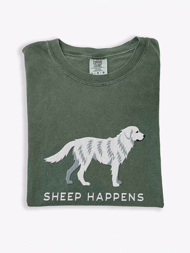 Sheep Happens T-Shirt (Embroidered) of a Maremma Sheepdog product image (2)