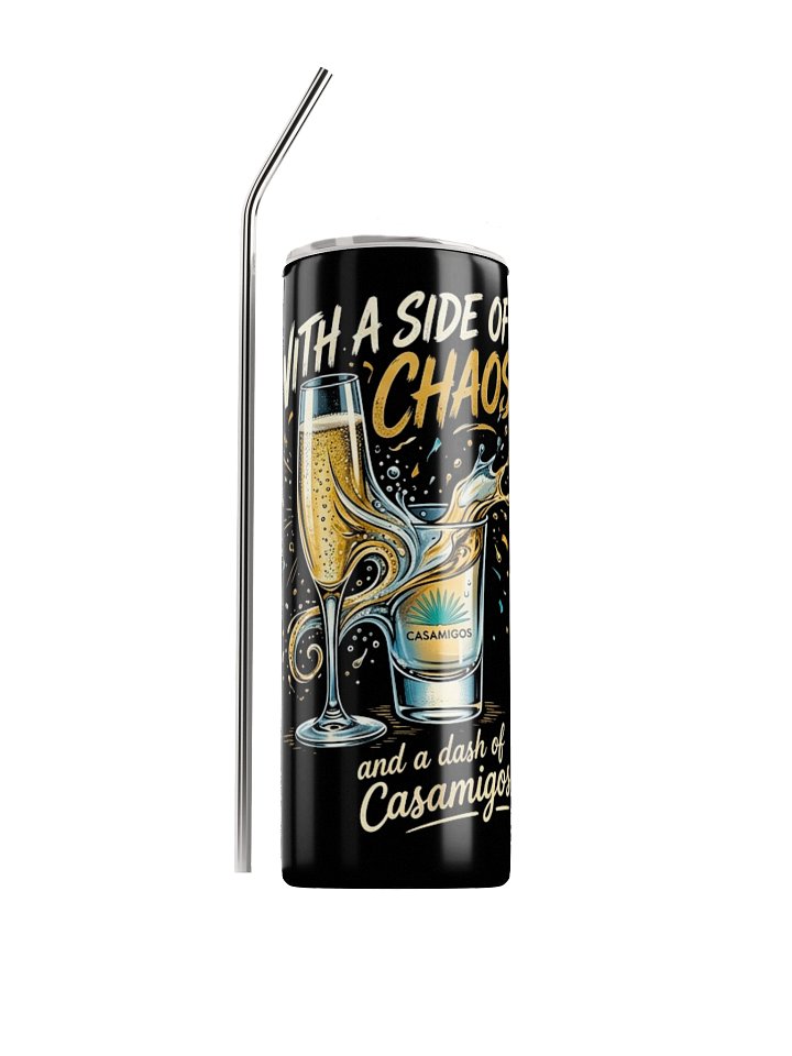 "With a Side of Chaos" Stainless Steel Tumbler 🍸✨ product image (1)