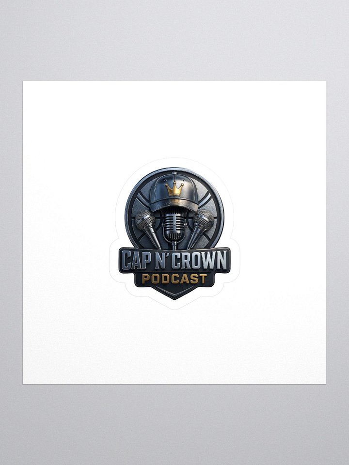 Cap N Crown Logo Sticker (Chrome) product image (1)