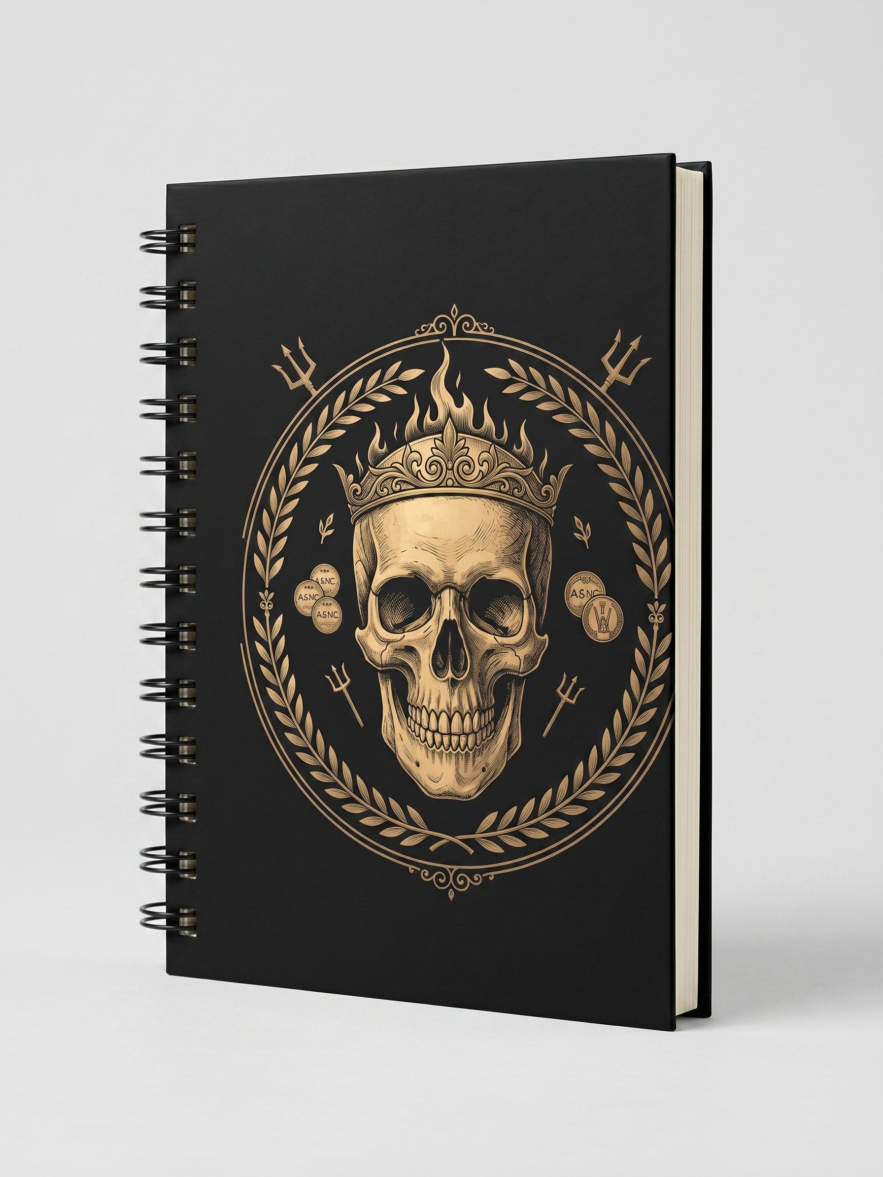 Hades Skull Journal – Greek Mythology Spiral Notebook (Dark Aesthetic) product image (4)