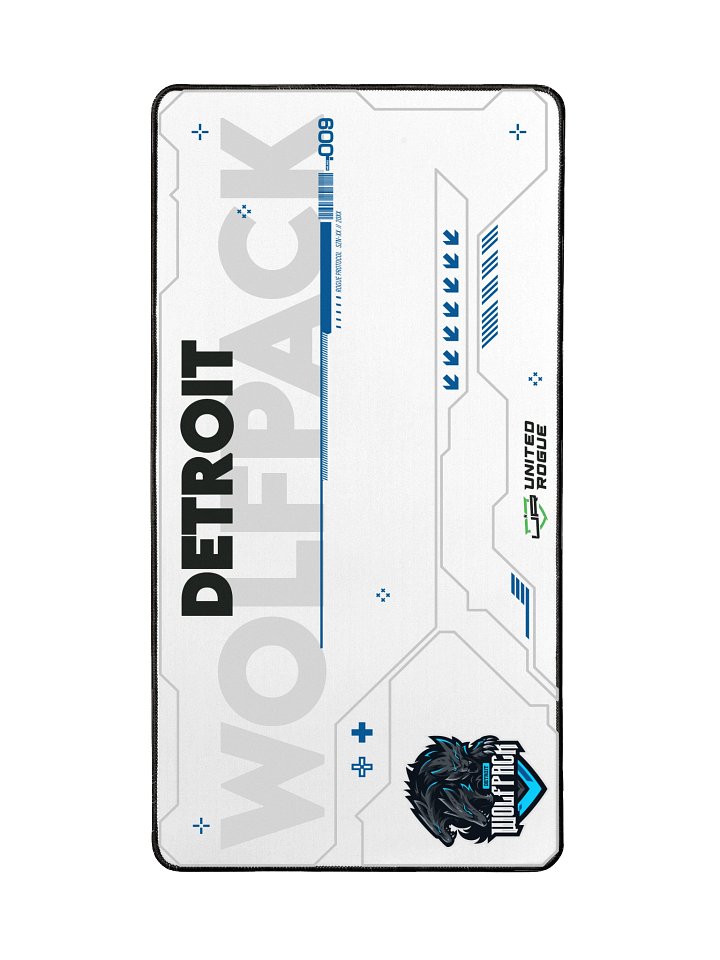 Detroit Wolfpack White Desk Mat product image (2)