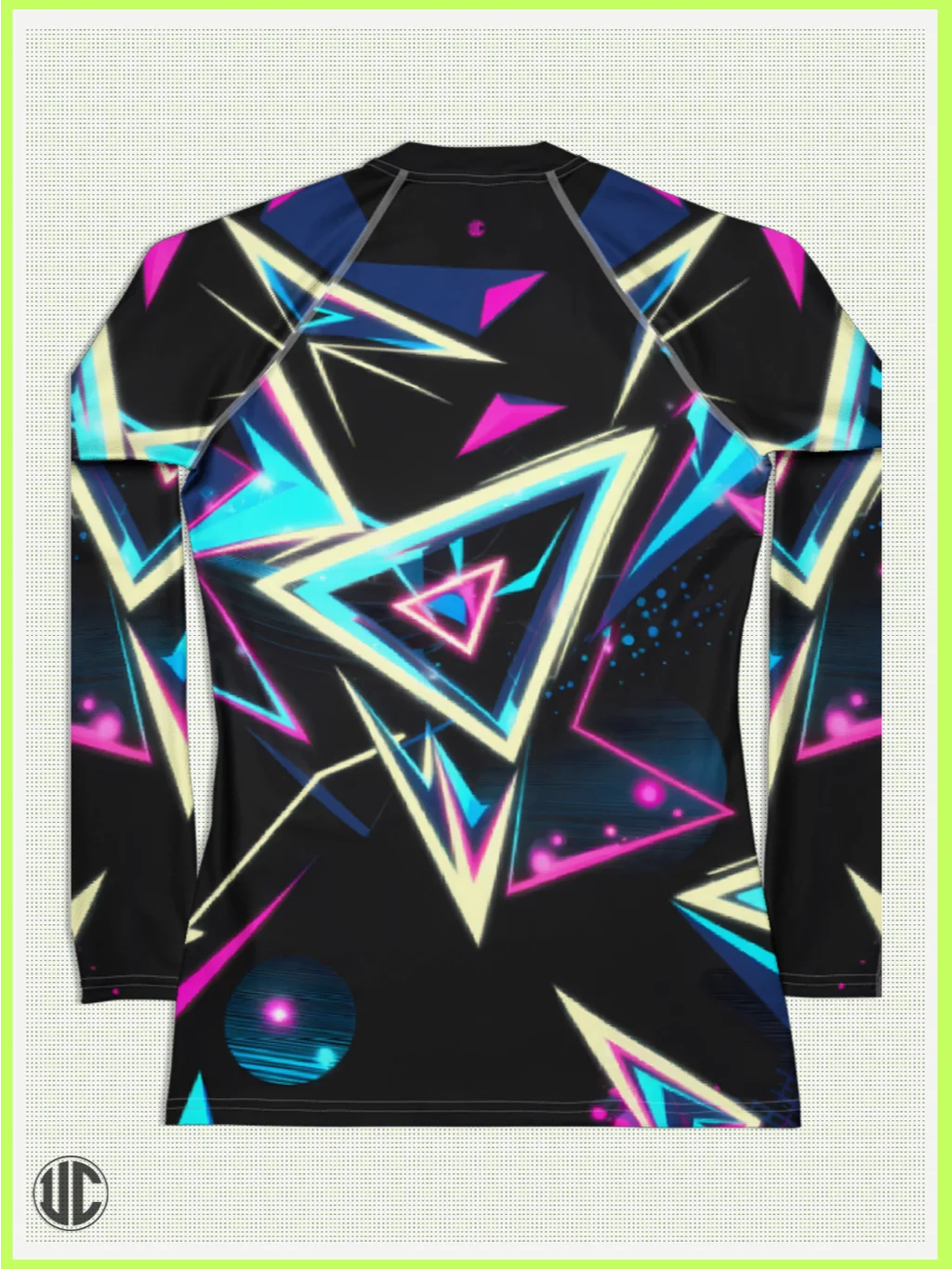 Electric ’80s Neon – Women’s Rash Guard product image (4)