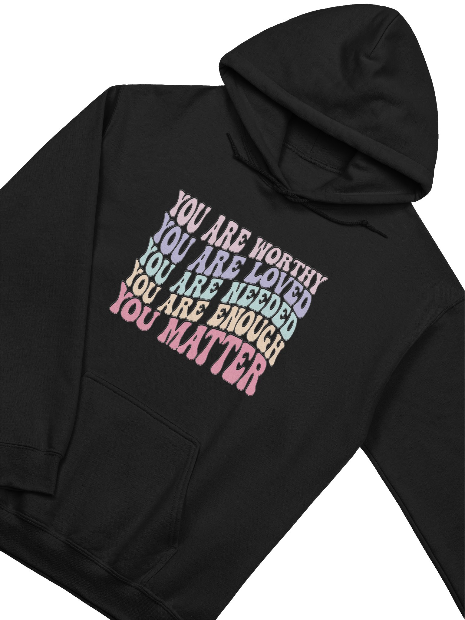 You Are Loved You Matter – Compassion and Self-Belief Mental Health Awareness Hoodie product image (2)