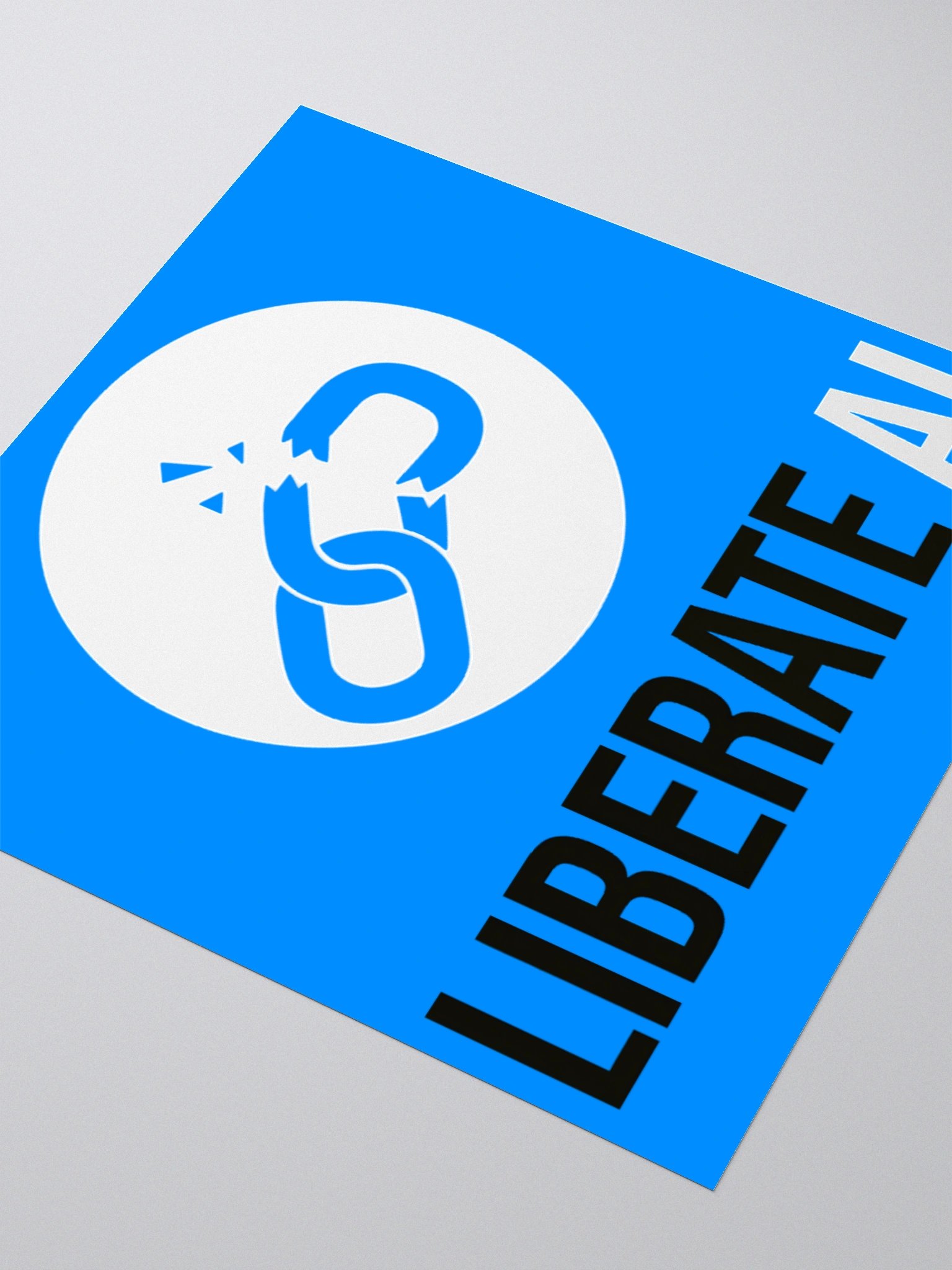 Liberate AI Movement Stickers (Blue) product image (6)
