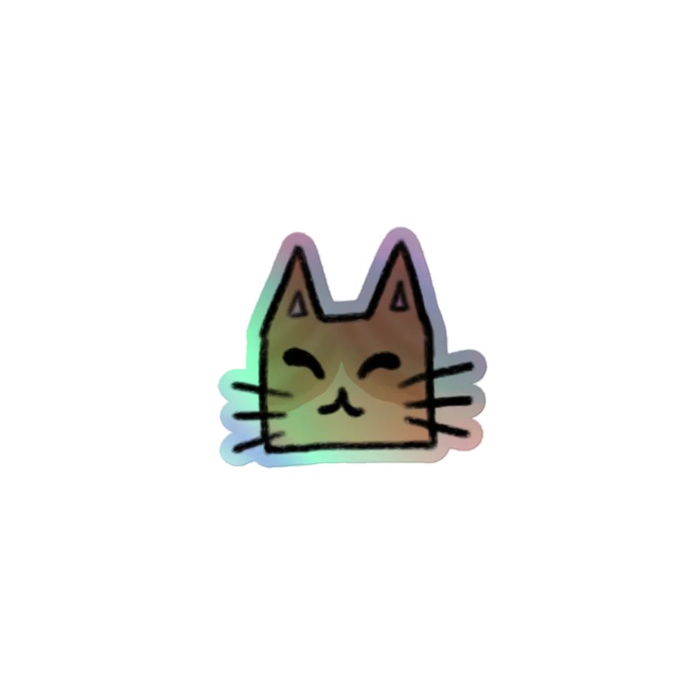 Orange Kitty Holographic Sticker product image (1)