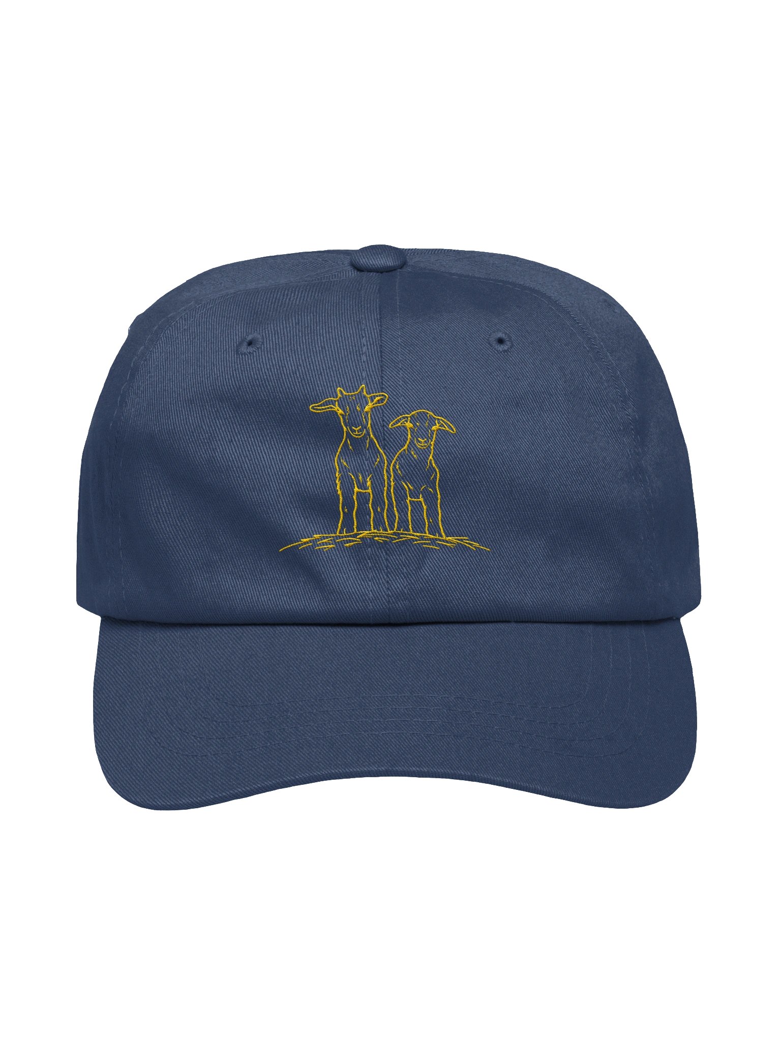 Curious Goats Embroidered | Cap Slow Living Nature Hat | Outdoor Lifestyle Dad Hat | Boldog Studio product image (1)