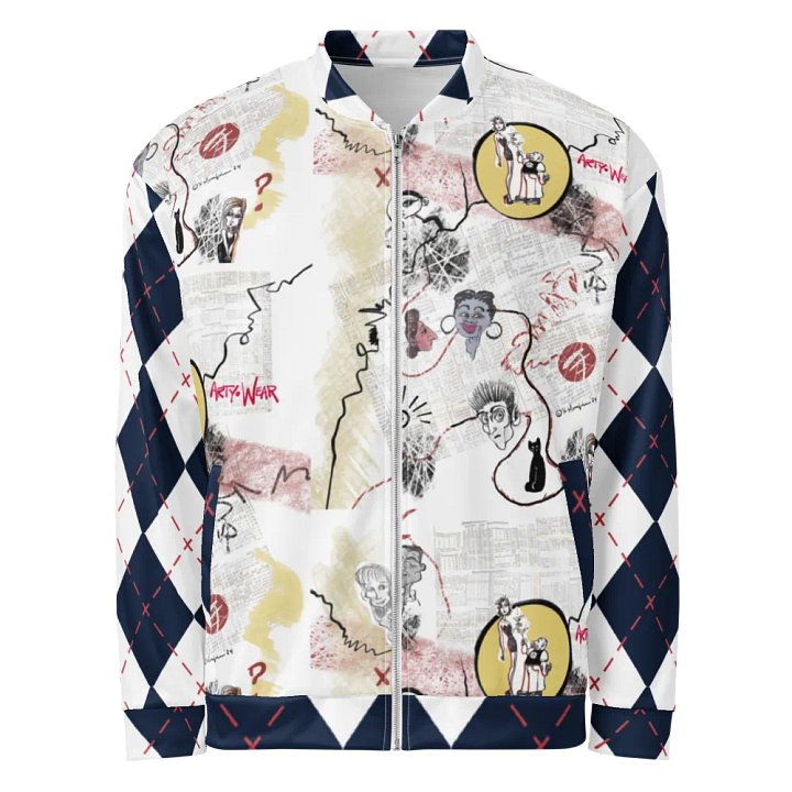ArtToon 'Argyle' Unisex Bomber Zip Jacket product image (1)