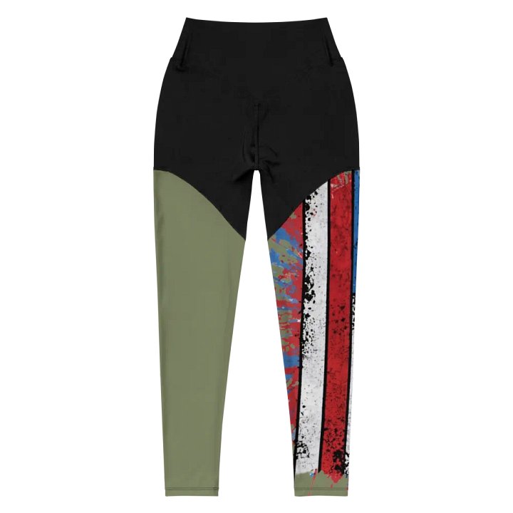 Stars & Stripes Splatter Split leggings product image (2)