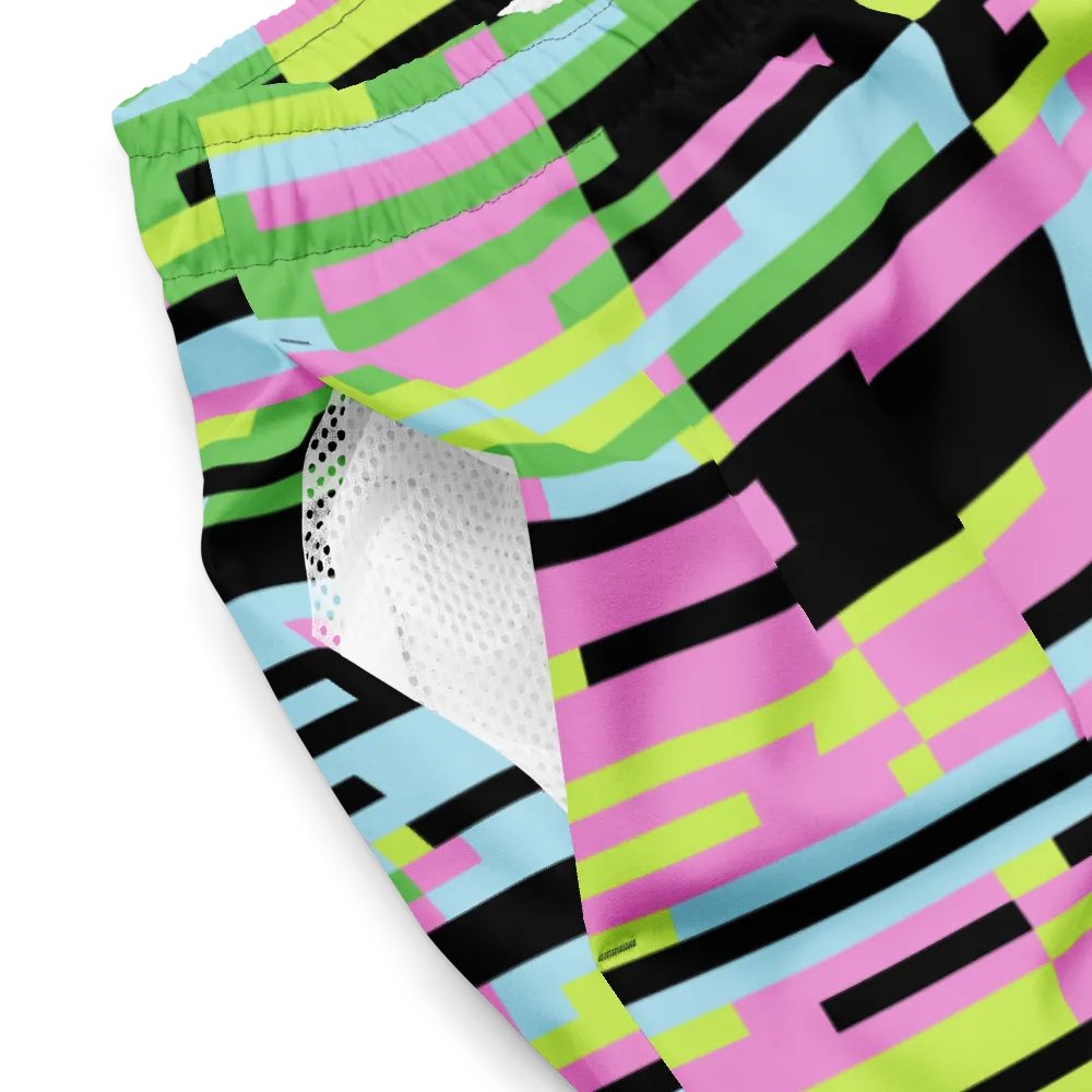 Pixelated Splash Men's Swim Trunks product image (4)