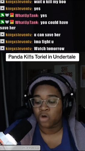 Before yall get on me, it was my first playthrough

#realpandaqueen #undertale #firstplaythrough #torielundertale #gamergirls