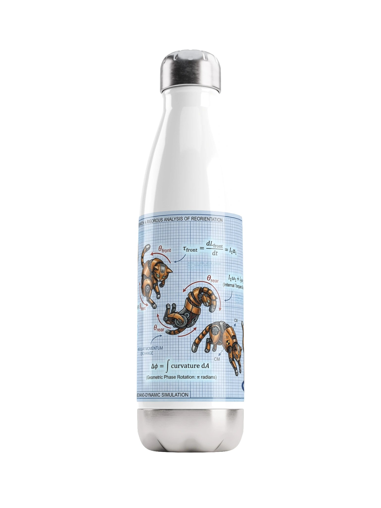 Cyborg Cat Aerial Dynamics Water Bottle product image (1)