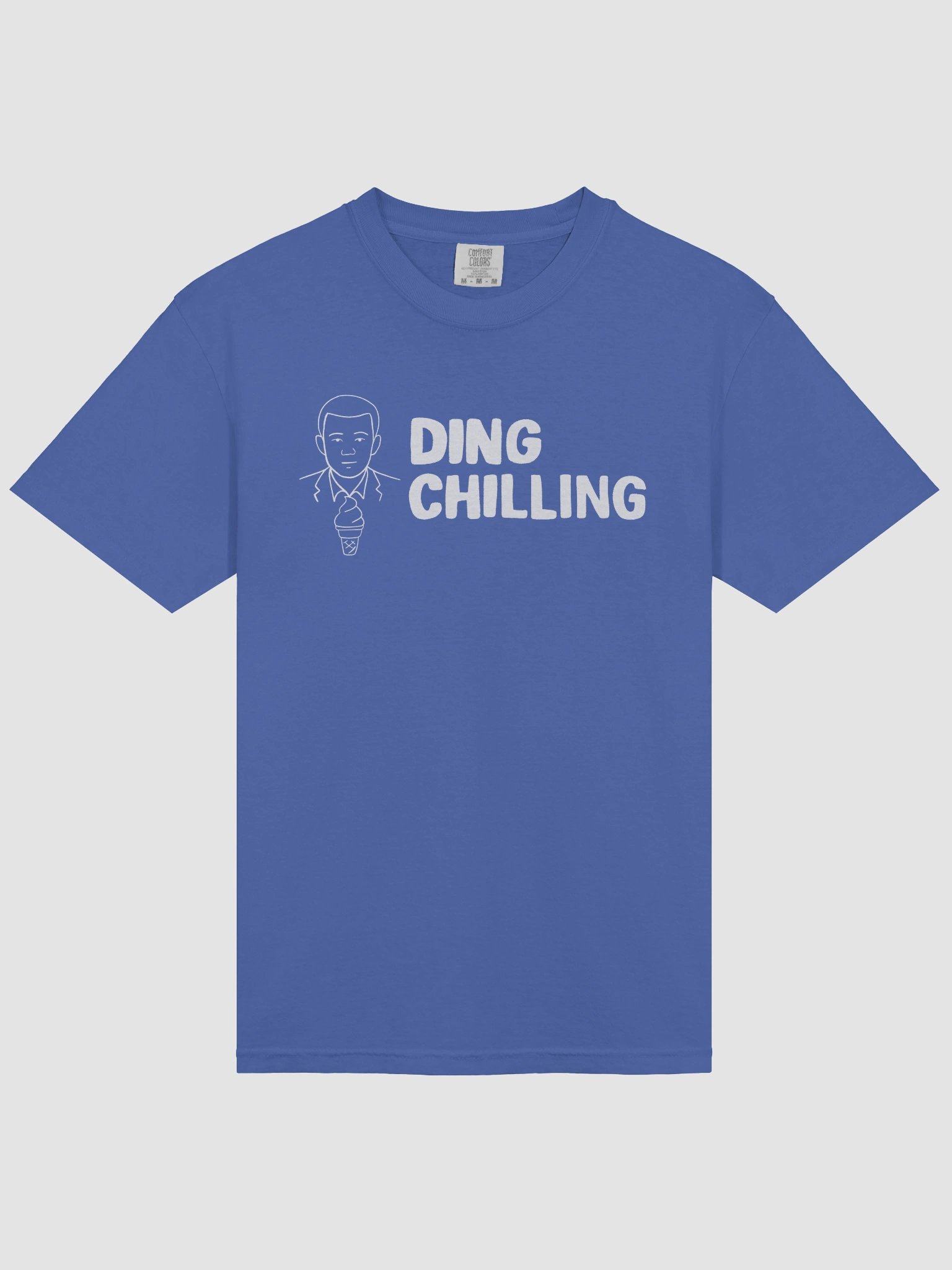 Ding Chilling [4c] – Funny Chess Meme Design | White Line Art for Light Colors | T-Shirt product image (35)