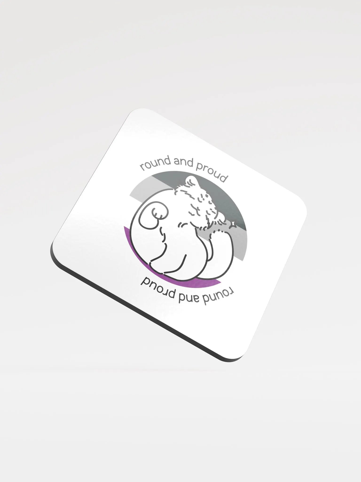 Round and Proud Asexual Version - Coaster product image (1)