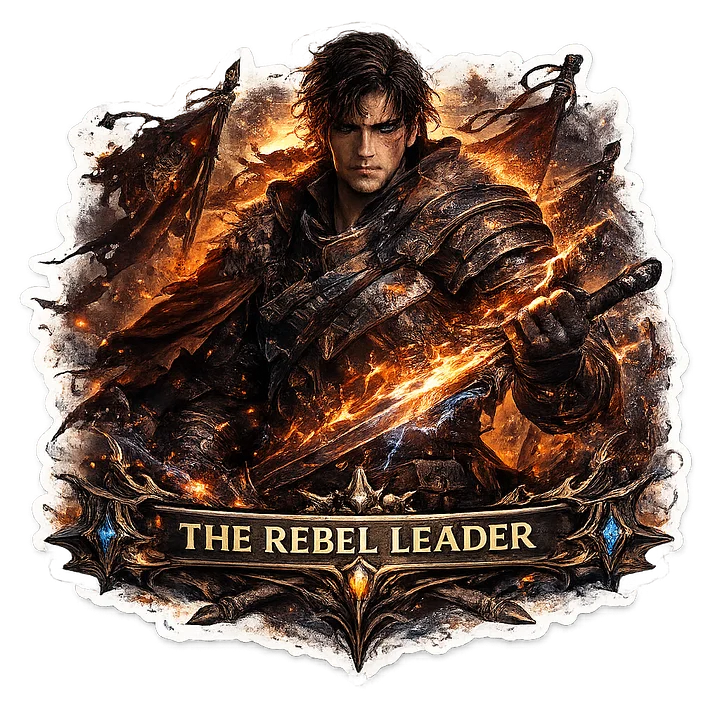 Captain Kael Vinyl Die Cut Sticker – The Rebel Leader product image (1)