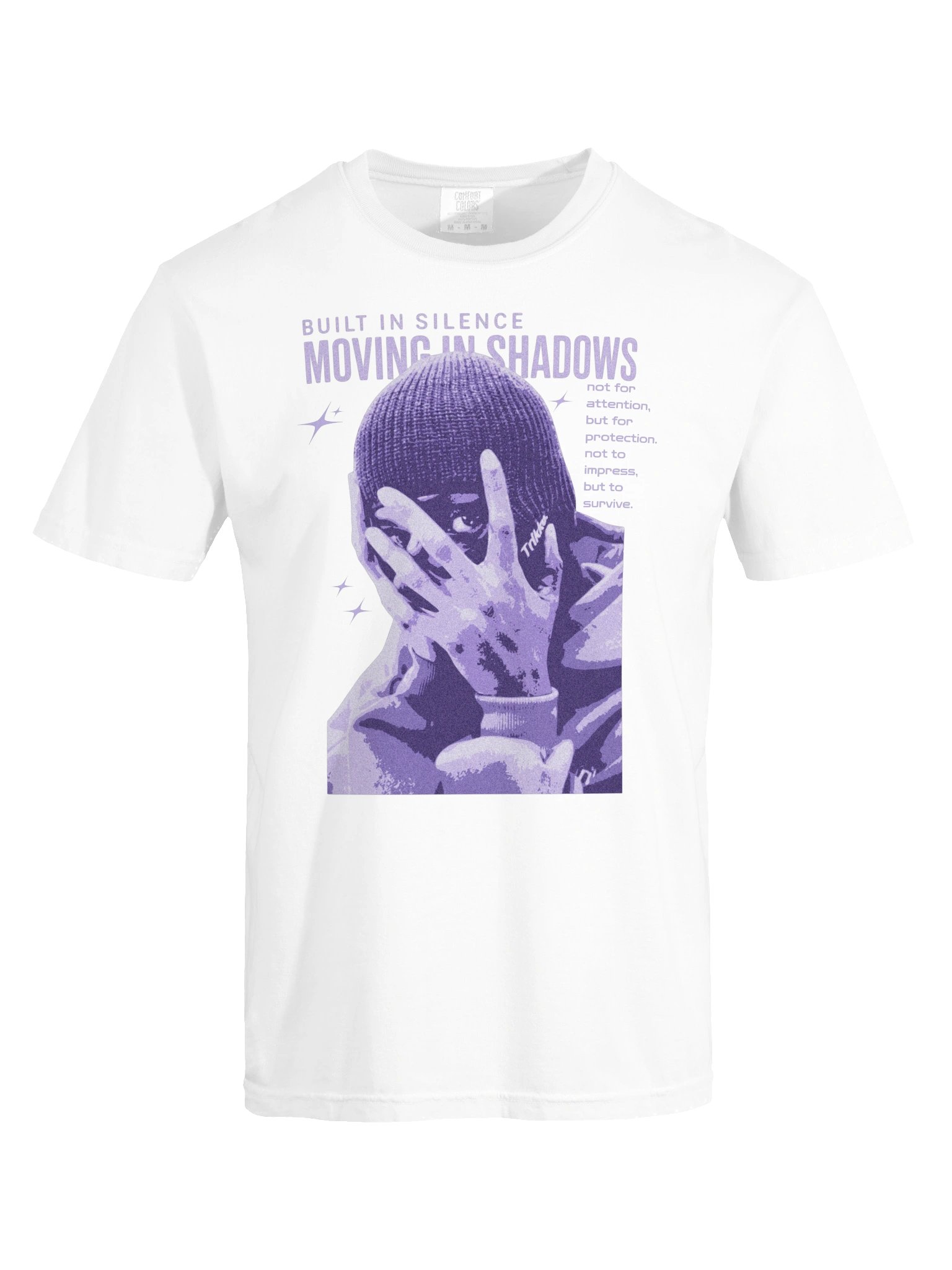 Built In Silence Moving In Shadows T-Shirt - Motivational Streetwear Shirt | Urban Survival Quote Tee product image (207)