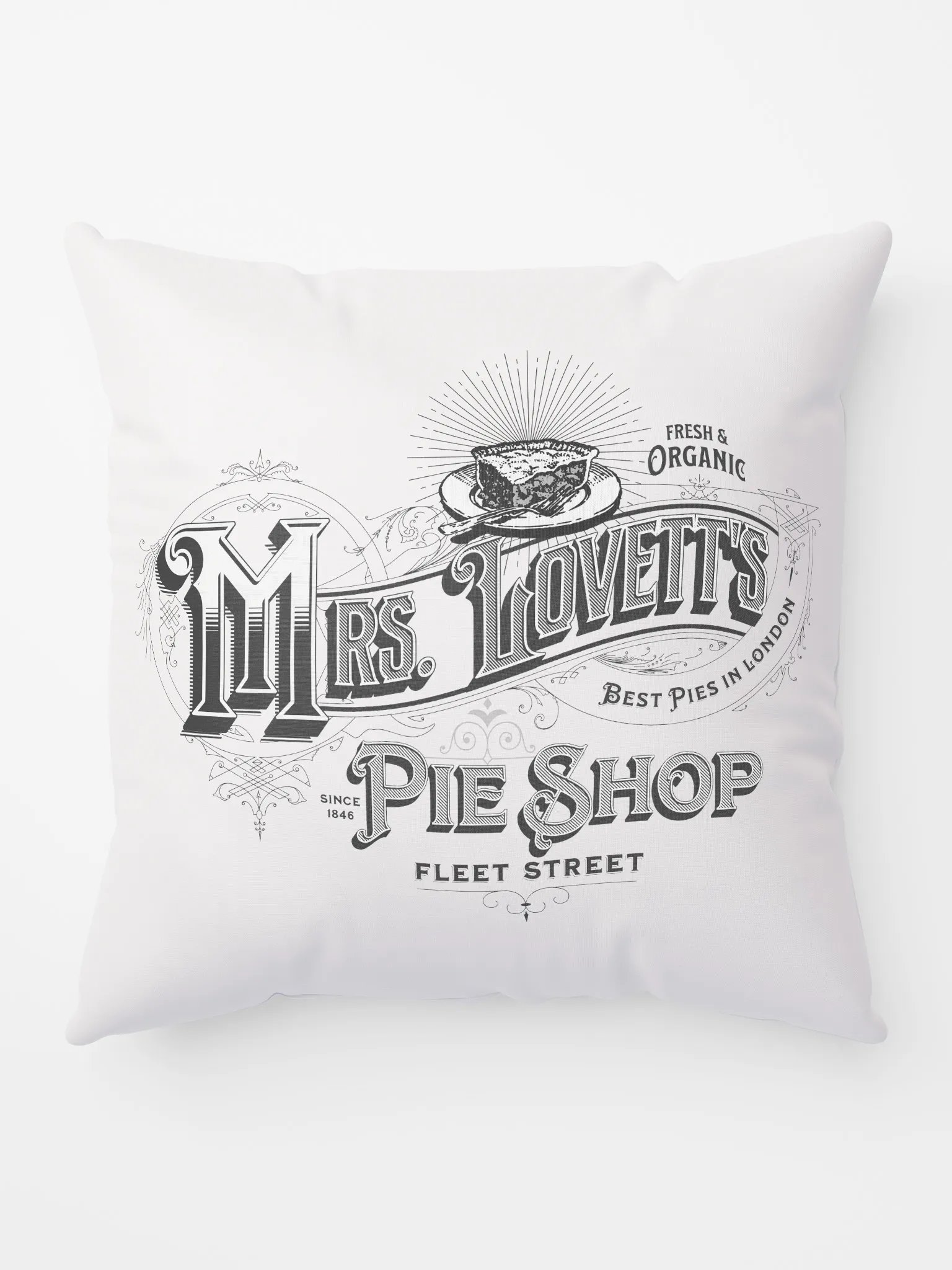 Mrs. Lovett’s Pie Shop Pillow – Sweeney Todd Broadway Decor product image (10)