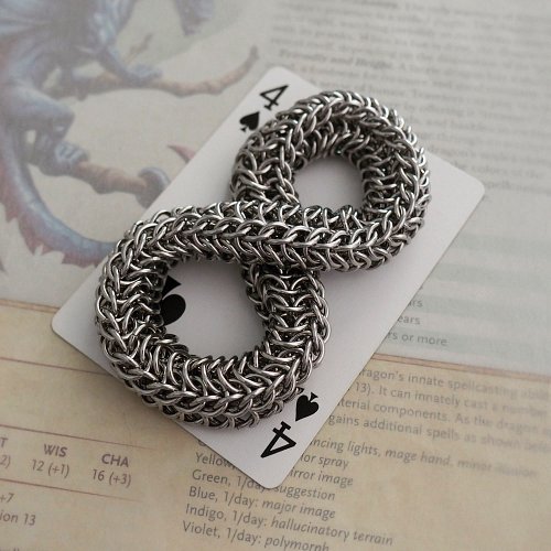 realized i actually had enough rings to make another jumbo steel mobius! it’s available in the etsy shop. and with it being j...