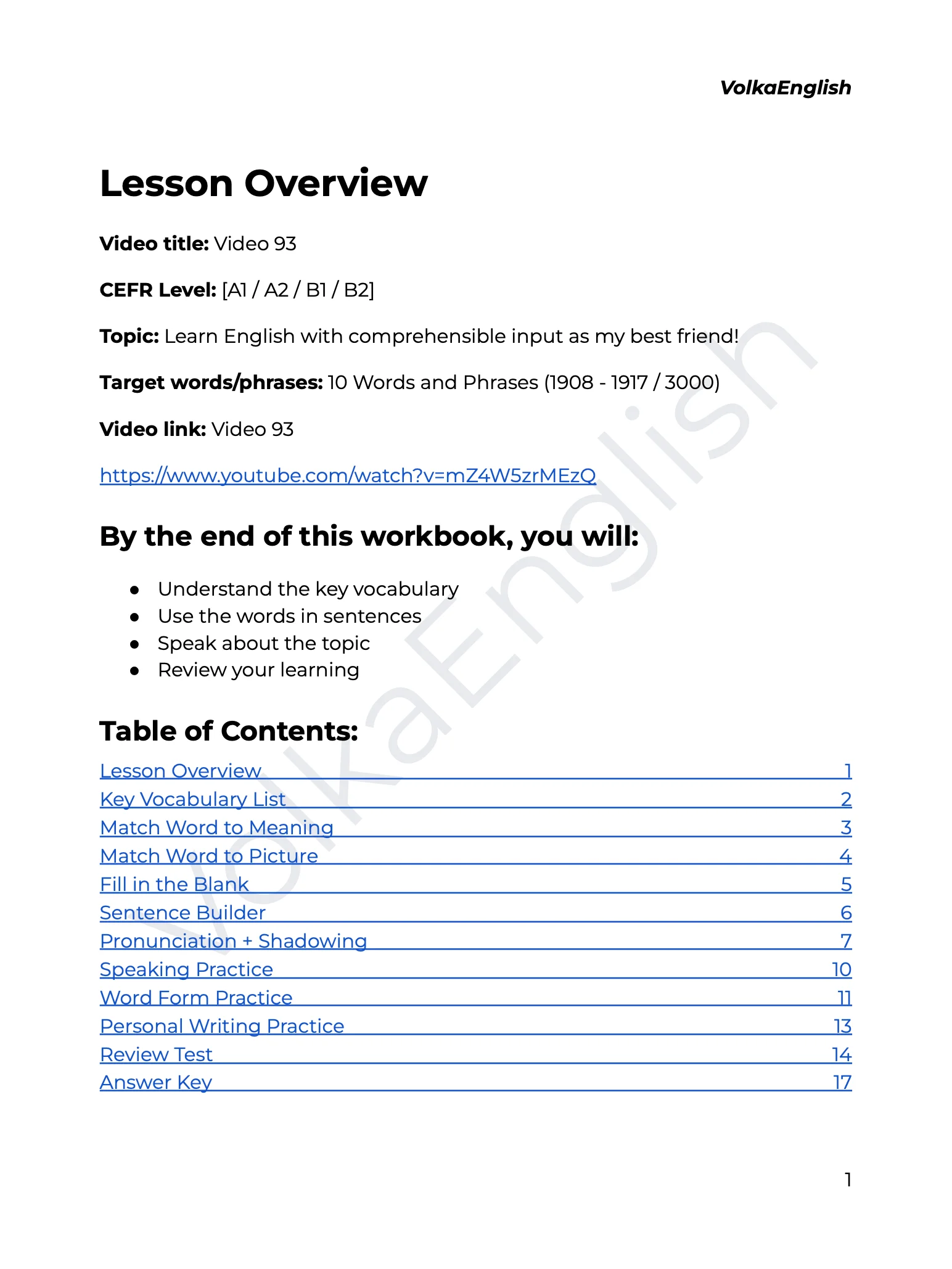 Video 93 Study Pack product image (2)