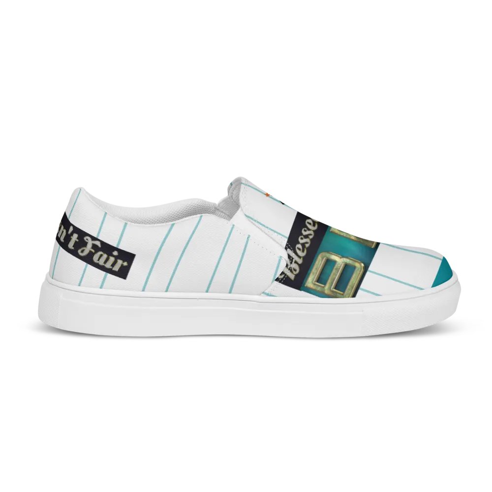 BBG Light Green Striped Men's Slip Ons product image (5)