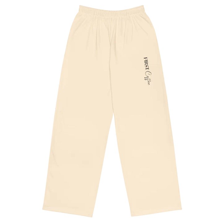 FIRST Coffee All-Over Print Wide-Leg Pants product image (2)